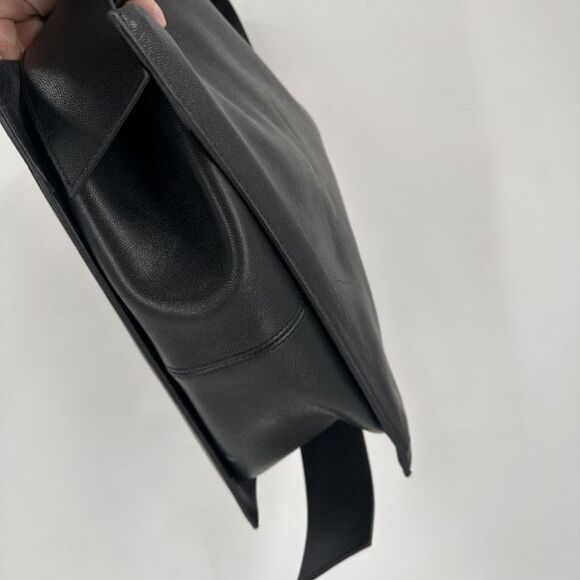 Lia Numa black leather handbag top handle bag satchel made in Italy - Picture 8 of 16